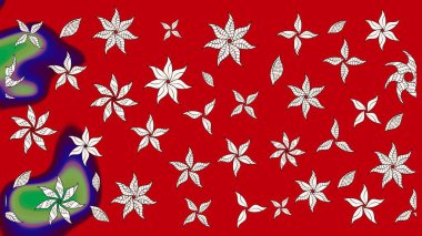 Çiçekli çiçek deseni, suluboya. Kırmızı ve nötr renkte çiçekler. Renkli Bahar Teması çizim kalıbı. Düz Çiçek Elementleri Tasarım Raster illüstrasyonu.