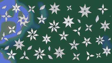 Sulu boya tarzında yeşil ve mavi çiçekli zarif çizim deseni, tasarım elementleri. Düzenlenebilir. Düğün davetiyeleri için çiçek deseni, tebrik kartları, hatıra defteri, baskı, hediye paketi, imalat