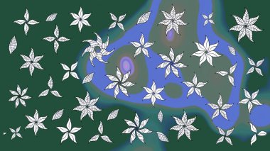 Küçük renkli çiçekler. Çiçekli bahar çiçekleri. Moda baskıları için zarif bir şablon. Küçük çiçekte güzel bir desen. Motley illüstrasyonu.