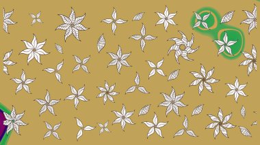 Botanik çizim kalıbı. Organik elementler. Suluboya etkisi. Raster deseni.