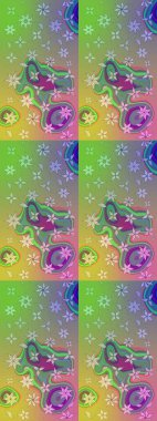 Güzel karalamalı çiçek desenli çizim. Güzel kumaş deseni. Raster illüstrasyonu. Küçük çiçekte sevimli çiçek deseni var..