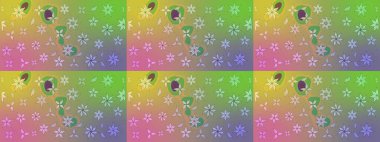 Çiçekli el çizimi çizimi deseni. Modern gelişim, nötr ve yeşil raster arka plan duvar kağıdı çizimi, klasik çizgiler, desenli desenli çiçekler, çiçekli süsler..