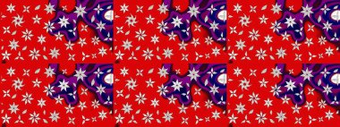 Kırmızı ve nötr renklerde çiçekler. Düz Çiçek Elementleri Tasarımı. Renkli Yaz Temalı eskiz kalıbı. Raster illüstrasyonunda çiçek deseni çizimi.