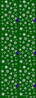 Üzerinde gelincikler ve vadi zambakları olan renkli çiçek desenli nakış deseni. Raster geleneksel çiçek buketi yeşil ve nötr renklerde tekstil tasarımı için.