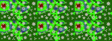 Klasik çiçek desenli. Raster 'ın taze dokusu. Yumuşak fayans. Yumuşak pamuk tasarımı. Paketleme, tekstil, duvar kağıdı için çiçek arkaplanı.