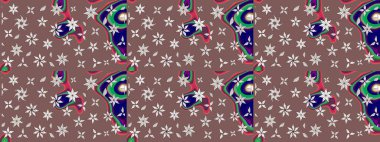 Küçük renkli çiçekler. Küçük çiçekte güzel bir desen. Çiçekli bahar çiçekleri. Motley illüstrasyonu. Moda baskıları için zarif bir şablon.