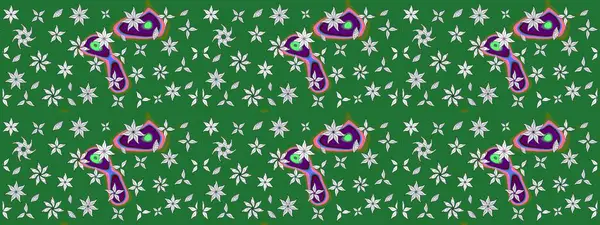 Eskiz arkaplan modeli. Çiçekler yeşil ve nötr. Raster hisseleri. Suluboya, elle çizilmiş.