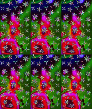 Renkli Bahar Teması eskiz kalıbı. Raster illüstrasyonu. Karalama çiçeği. Zentangle soyut çiçekleri. Güzel kumaş deseni. Düz Çiçek Elementleri Tasarımı.