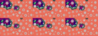 Raster. Güzel suluboya çiçekler, parlak boya ilham verici turuncu ve nötr çiçek desenli eskiz arka plan.