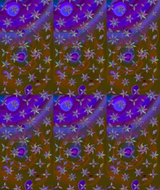 Düz Çiçek Elementleri Tasarımı. Çiçek desenli eskiz, yaz çiçekleri. Renkli Bahar Teması eskiz kalıbı. Kahverengi renkte çiçekler.