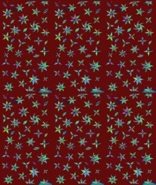 Renkli Yaz Temalı eskiz kalıbı. Güzel kumaş deseni. Düz Çiçek Elementleri Tasarımı. Raster çiçekli arka plan. Yazdır. Güzel çizim şekli..