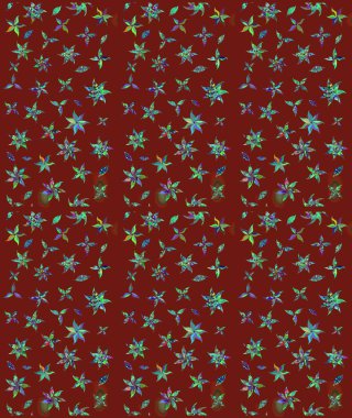 Kırmızı renkte şirin bir tekstil. Renkli çizim kalıbı. Raster illüstrasyonu. Çiçek arkaplan. Çiçek duvar kağıdı.