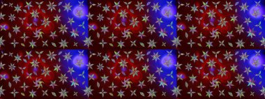 Raster. Kahverengi renkte güzel çiçekler, suluboya desenli eskiz deseni, duvar kağıdı, kart veya kumaş için fayanslı..