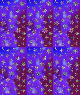 Mor renkte manzaralı çiçek deseni. Çiçek kompozisyonu, el boyası, hassas şablon. Sevgililer günü ve tebrik kartı konsepti için şık bir davetiye. Üst görünüm, yumuşak biçim.