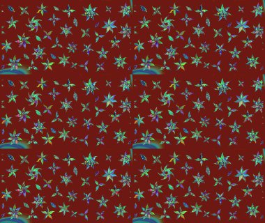 Kırmızı renkte çiçekler. Renkli Bahar Teması eskiz kalıbı. Sevimli çiçek raster deseni. Düz Çiçek Elementleri Tasarımı.