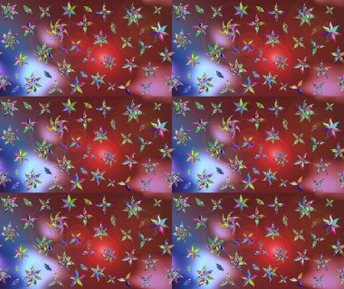 Kahverengi renklerde. Raster illüstrasyonu. Çiçekli güzel suluboya desen.