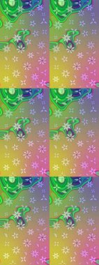 Çiçekli çiçek deseni, suluboya. Tarafsız ve yeşil renkli çiçekler. Renkli Bahar Teması eskiz kalıbı. Düz Çiçek Elementleri Tasarım Raster illüstrasyonu.