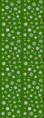 Renkli Bahar Teması eskiz kalıbı. Yeşil ve nötr renklerde çiçekler. Sevimli çiçek raster deseni. Düz Çiçek Elementleri Tasarımı.