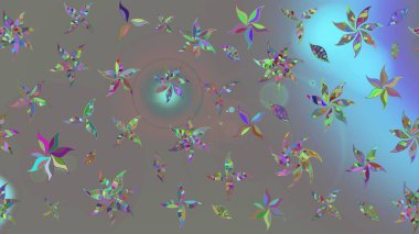 Düz Çiçek Elementleri Tasarımı. Raster güzel kumaş deseni çiziyor. Renkli Bahar Teması eskiz kalıbı. Çiçek deseni.