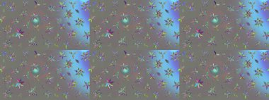 Düz Çiçek Elementleri Tasarımı. Raster güzel kumaş deseni çiziyor. Renkli Bahar Teması eskiz kalıbı. Çiçek deseni.