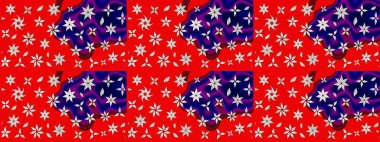 Raster çiçek desenli çiçek deseni, yapraklar, dekoratif elementler, sıçrama, lekeler, el çizimi kontur çizgileri ve Doodle çizim stili, grafik raster çizim çizimi.