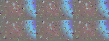 Düz Çiçek Elementleri Tasarımı. Raster. Renkli Bahar Teması çizim şablonu.