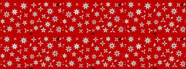 Kırmızı renklerde çiçek desenli çizimler, el yapımı papatyalar, papatyalar. Tekrar eden çiçek arkaplanı, zarif kırmızı çiçek duvar kağıdı.