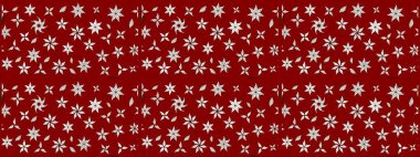 Güzel kumaş deseni. Raster illüstrasyonundaki çiçek desenli çizim. Kırmızı renklerde. Raster illüstrasyonu.