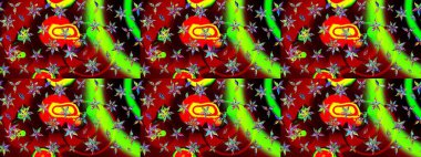 Güzel kumaş deseni. Güzel karalamalı çiçek desenli çizim. Küçük çiçekteki sevimli çiçek deseni. Raster illüstrasyonu.