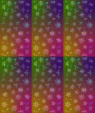 Raster illüstrasyonu. Tekstil veya kitap kapakları, imalat, duvar kağıtları, baskı, hediye paketi ve yapıştırma kitabı için çiçek eskizi geçmişi. Küçük ölçekli çiçeklerdeki basit sevimli desen.