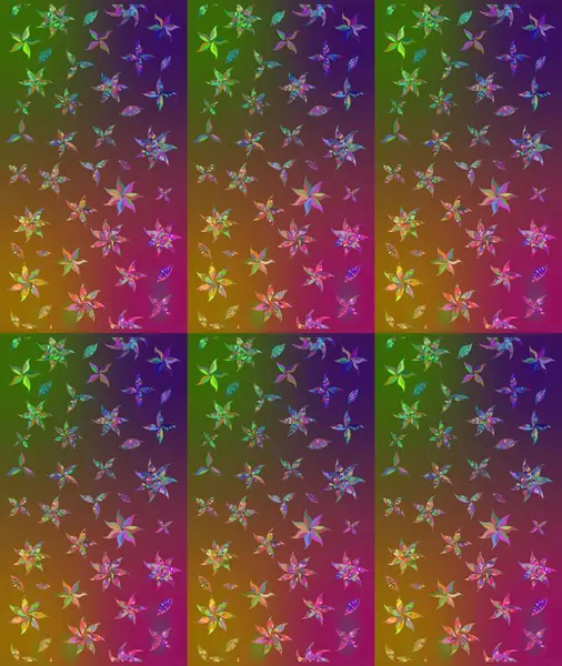 Raster illüstrasyonu. Tekstil veya kitap kapakları, imalat, duvar kağıtları, baskı, hediye paketi ve yapıştırma kitabı için çiçek eskizi geçmişi. Küçük ölçekli çiçeklerdeki basit sevimli desen.