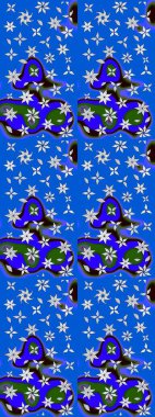 Güzel karalamalı çiçek desenli çizim. Küçük çiçekteki sevimli çiçek deseni. Raster illüstrasyonu. Güzel kumaş deseni.