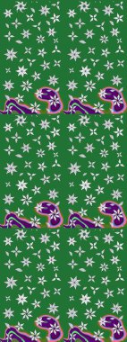 Raster deseni. Süslü kumaş deseni. Çiçekli çiçek deseni, suluboya..