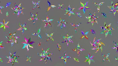 Raster suluboya çiçek deseni, narin çiçekler, gri çiçekler, tebrik kartı şablonu. Güzel kumaş deseni.