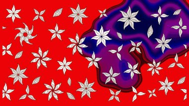 Güzel kumaş deseni. Raster illüstrasyonu. Bahar çiçekli güzel bir çiçek deseni..