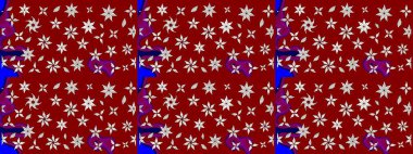 Bahar çiçekleriyle güzel bir çiçek deseni çizmişsin. Güzel kumaş deseni. Raster illüstrasyonu.