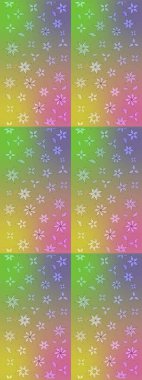 Şirin çiçekler. Raster Moda kumaş deseni. Çizgi çizimi deseni.