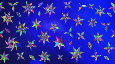 Eskiz arkaplan modeli. Suluboya, elle çizilmiş. Raster illüstrasyonu. Mavi yapraklı yabani çiçekler.