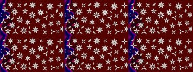 Raster illüstrasyonundaki çiçek desenli çizim. Kırmızı renkte çiçekler. Düz Çiçek Elementleri Tasarımı. Renkli Bahar Teması çizim şablonu.