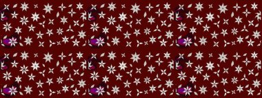 Raster Modaya uygun kumaş deseni. Düz Çiçek Elementleri Tasarımı. Kırmızı renkli şirin çiçek deseni. Renkli Bahar Teması çizim şablonu.