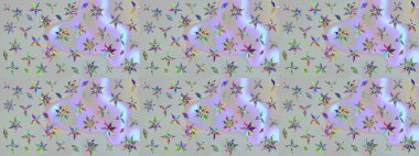 Gri renkli gri papatya deseni. Gri renklerde. Raster illüstrasyonu.