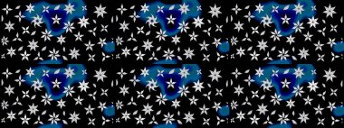 Siyah renkli çiçekler. Güzel çiçek deseni. Renkli Bahar Teması eskiz kalıbı. Düz Çiçek Elementleri Tasarımı.