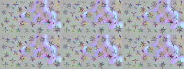 Gri renkli gri papatya deseni. Gri renklerde. Raster illüstrasyonu.