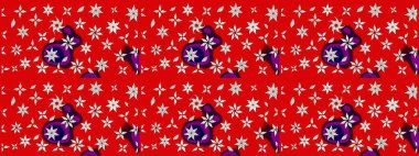 Raster illüstrasyonu. Miles Fleur, süslü püslü bir süs. Eskiz geçmişi. Kumaş, tekstil, duvar kağıdı baskısı için. Eski usul. Tomurcukları papatya çiçekleri olan sevimli bir çiçek deseni..