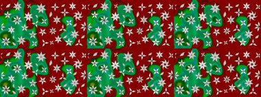 Kırmızı renkte çiçekler. Çiçek süslemeli çizim deseni. Raster illüstrasyonu.