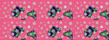 Raster illüstrasyonu. Robot resim. Küçük çiçekte sevimli çiçek deseni var..