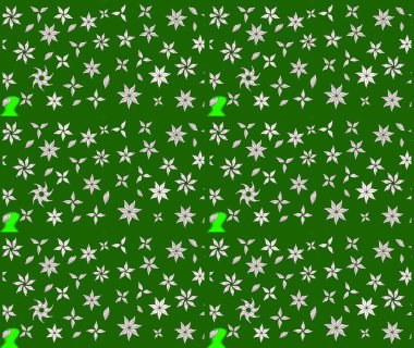 Doodle tarzı. Yeşil renkli çiçekler. Tekstil ve kapak tasarımı için mükemmel. Elle çizilmiş sonbahar çiçeği deseni. Renkli yeşil çizim deseni.