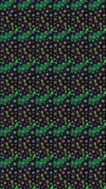 Çiçekler suluboya eskiz deseni. Raster Stili kumaş deseni.