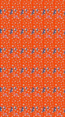 Raster çiçekli arka plan. Yazdır. Renkli Yaz Temalı eskiz kalıbı. Güzel eskiz şekli. Düz Çiçek Elementleri Tasarımı. Şirin kumaş deseni.