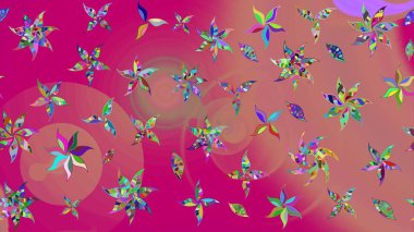 Çiçekli, yapraklı, çiçek desenli eskiz. Raster illüstrasyonu. El çizimi.